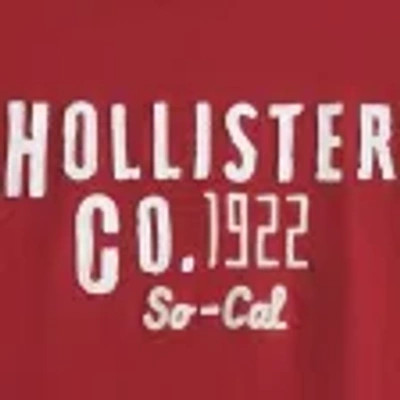 Hollister Holiday Vault Release Logo Graphic Tee In Red