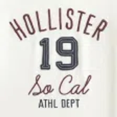 Hollister Holiday Vault Release Logo Graphic Tee In White
