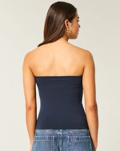 Hollister Taylor Shine Graphic Tube Top In Blue