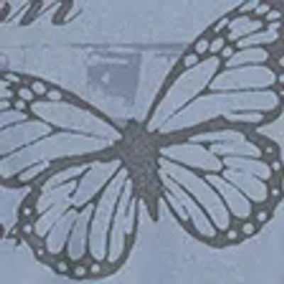 Hollister London Butterfly Graphic Baby Tee In Gray