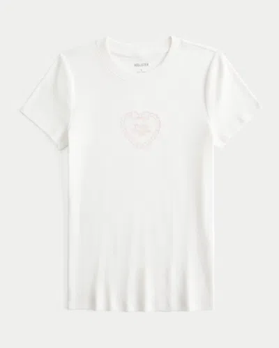 Hollister Polly Pocket Graphic Baby Tee In White