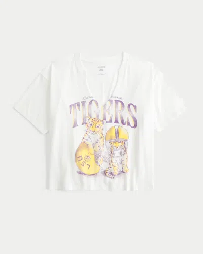 Hollister Easy Notch-neck Lsu Tigers Graphic Tee