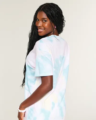 Hollister Oversized Tie-dye I Heart Uv Graphic Tee