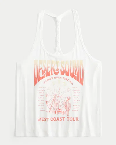Hollister Desert Sound Graphic Braided Racerback Tank