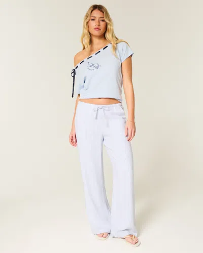 Hollister Linen-blend Baggy Pull-on Pants In White