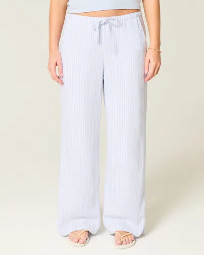 Hollister Linen-blend Baggy Pull-on Pants In White