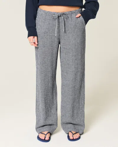 Hollister Linen-blend Baggy Pull-on Pants In Gray