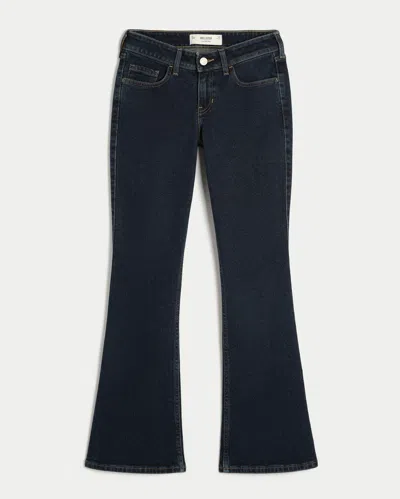 Hollister Low-rise Dark Wash Bootcut Jeans In Pink