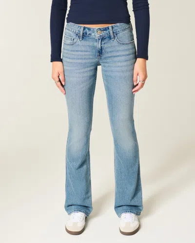 Hollister Low-rise Medium Wash Bootcut Jeans In Blue