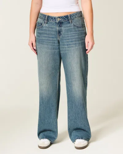 Hollister Low-rise Medium Wash Baggy Jeans