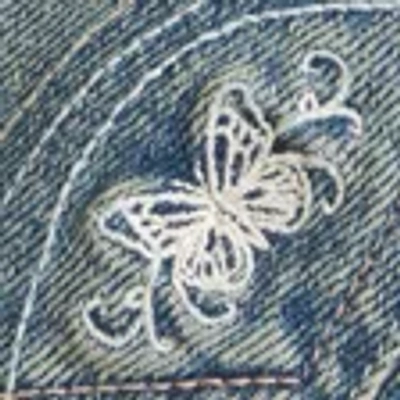 Hollister Low-rise Butterfly Embroidery Medium Wash Bootcut Jeans