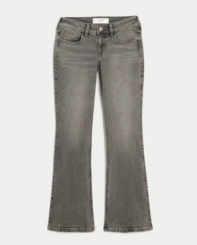 Hollister Low-rise Grey Bootcut Jeans In Gray