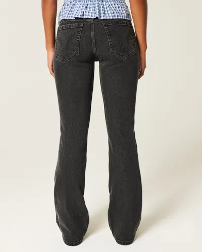 Hollister Low-rise Washed Black Bootcut Jeans