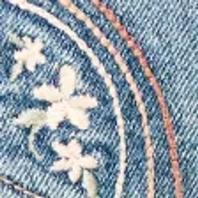 Hollister Low-rise Medium Wash Embroidered Florals Bootcut Jeans