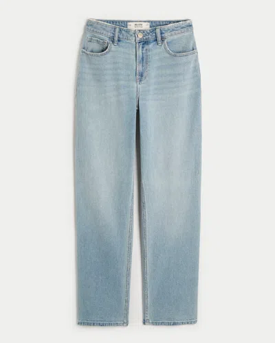 Hollister High-rise Light Wash Straight Jeans In White