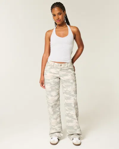 Hollister Curvy Low-rise Y2k Camo Baggy Jeans