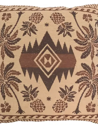 Alanui Palm Tree Pineapple Scarf In Brown