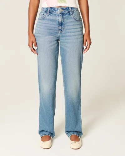 Hollister High-rise Medium Wash Straight Jean