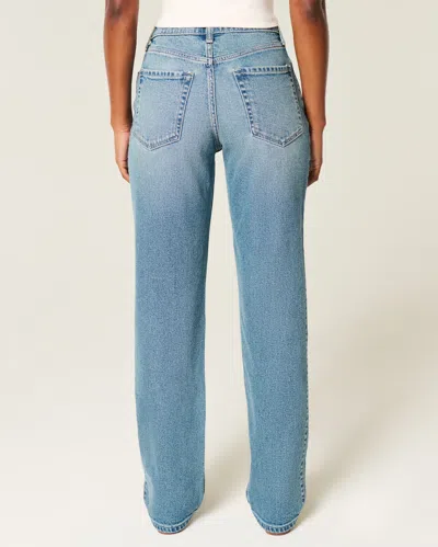 Hollister High-rise Medium Wash Straight Jean