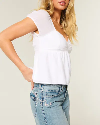 Hollister Low-rise Medium Wash Butterfly Graphic Baggy Jeans