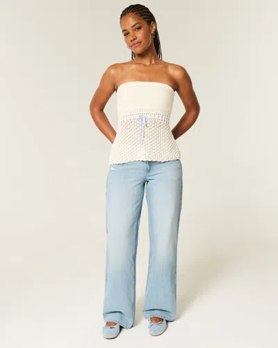 Hollister Curvy Low-rise Distressed Baggy Jeans