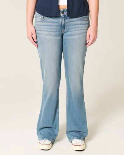 Hollister Low-rise Medium Wash Bootcut Jeans In Blue
