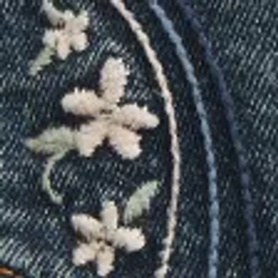 Hollister Low-rise Dark Wash Embroidered Bootcut Jeans In Blue