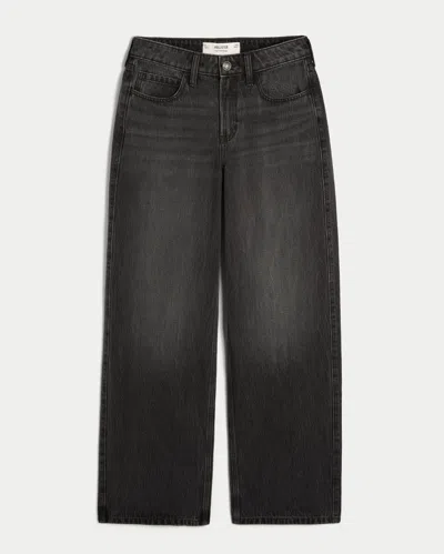 Hollister High-rise Washed Black Baggy Jeans