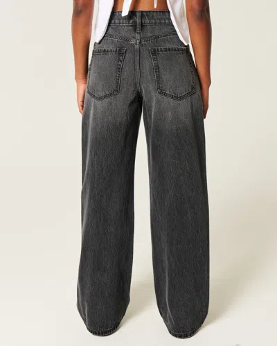 Hollister High-rise Washed Black Baggy Jeans