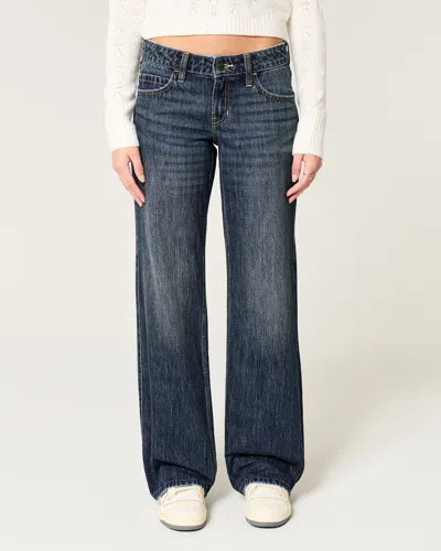 Hollister Low-rise Dark Wash Baggy Jeans