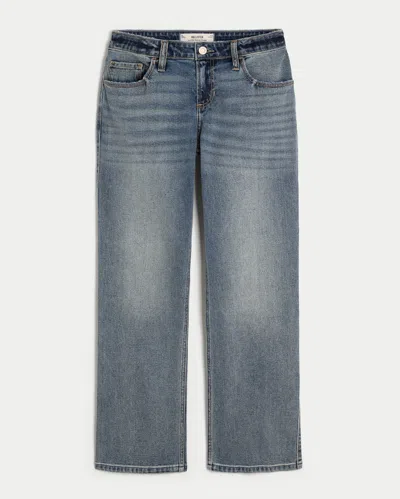 Hollister Low-rise Medium Wash Relaxed Straight Jeans