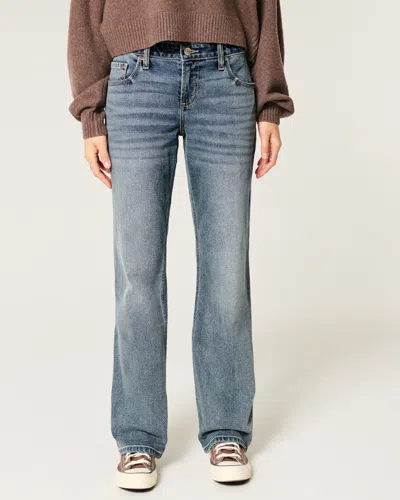 Hollister Low-rise Medium Wash Relaxed Straight Jeans