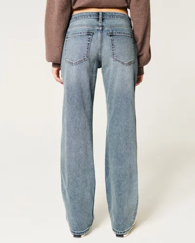 Hollister Low-rise Medium Wash Relaxed Straight Jeans