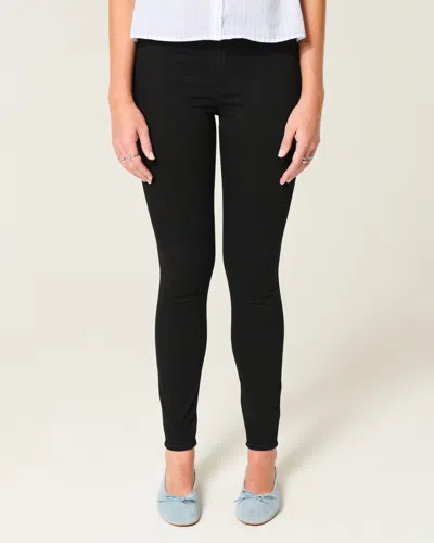 Hollister High-rise Black Jean Leggings In Black