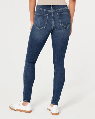 Hollister High-rise Medium Wash Jean Leggings In Blue