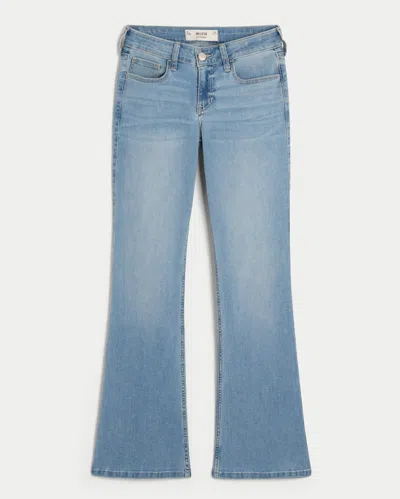 Hollister Low-rise Light Wash Boot Jeans In Blue