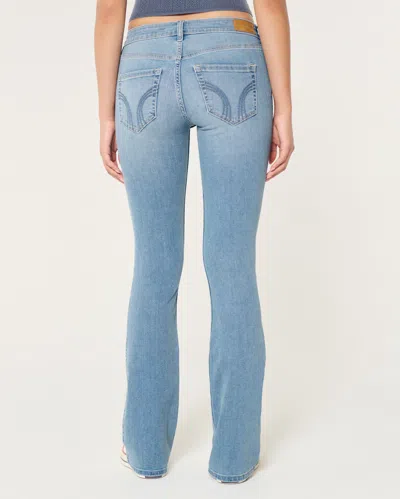 Hollister Low-rise Light Wash Boot Jeans In Blue