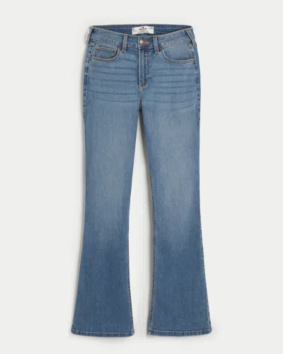Hollister Curvy Mid-rise Medium Wash Boot Jeans