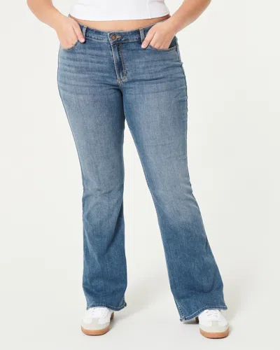 Hollister Curvy Mid-rise Medium Wash Boot Jeans