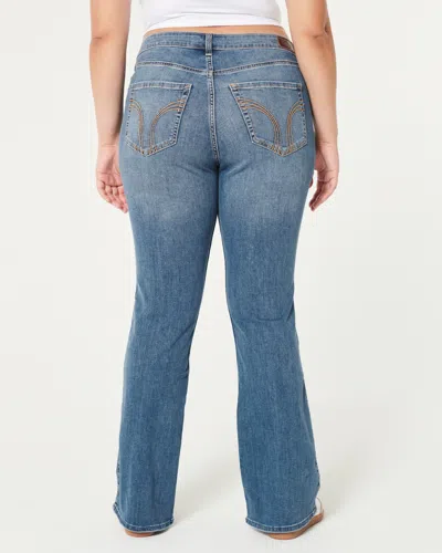 Hollister Curvy Mid-rise Medium Wash Boot Jeans