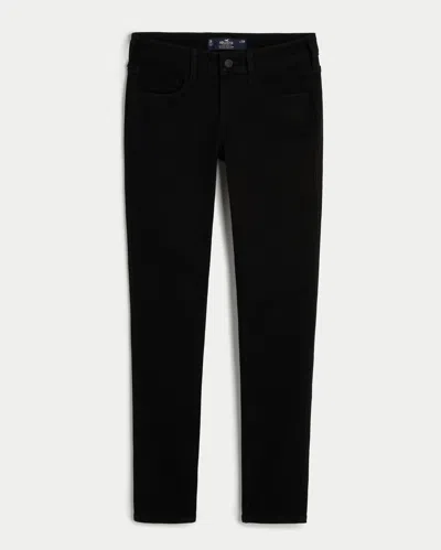 Hollister Low-rise Black Super Skinny Jeans In Black