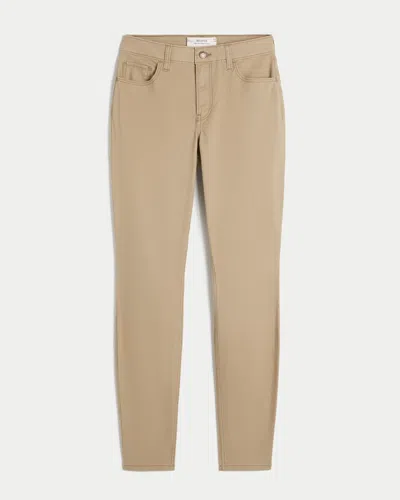 Hollister High-rise Khaki Super Skinny Pants In Brown
