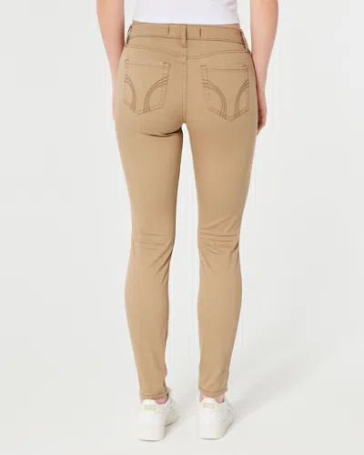 Hollister High-rise Khaki Super Skinny Pants In Brown