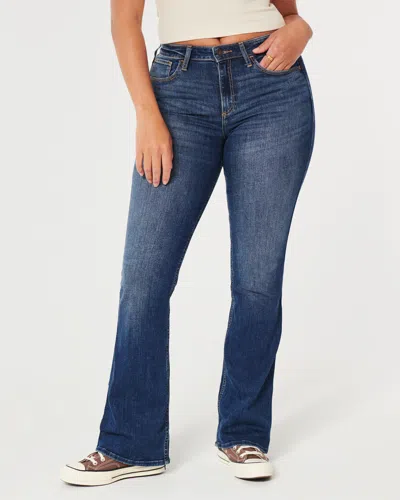 Hollister Curvy Mid-rise Medium Wash Boot Jeans