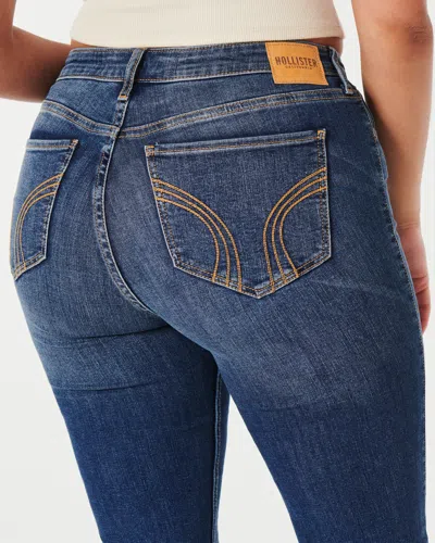 Hollister Curvy Mid-rise Medium Wash Boot Jeans