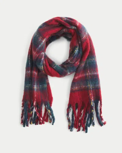 Hollister Holiday Vault Release Plaid Scarf In Multi