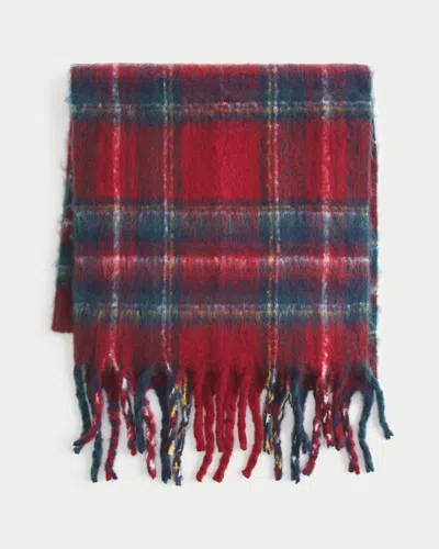 Hollister Holiday Vault Release Plaid Scarf In Multi