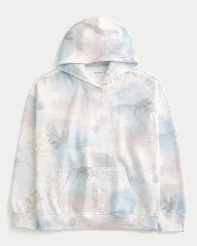 Hollister Oversized Tropical Print Hoodie