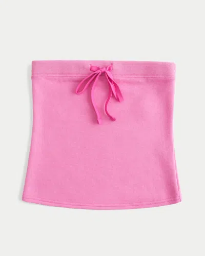 Hollister Fleece Tube Top In Pink