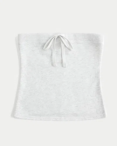 Hollister Fleece Tube Top In White